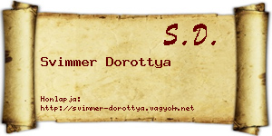 Svimmer Dorottya névjegykártya